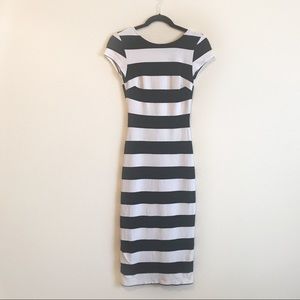 2 for $25 Zara Trafaluc S Striped Low Back Dress